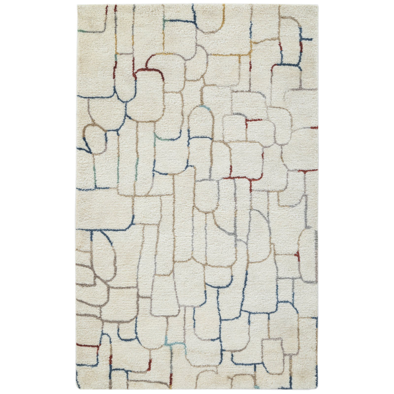 Modern Shag - Pebble Rug Hand Tufted Wool  Rug, Rectangle 2' x 3'