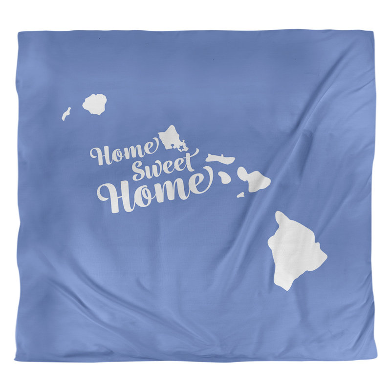 Housse de couette honolulu doux, Microfibre, Housse de couette pour très grand lit, Bleu