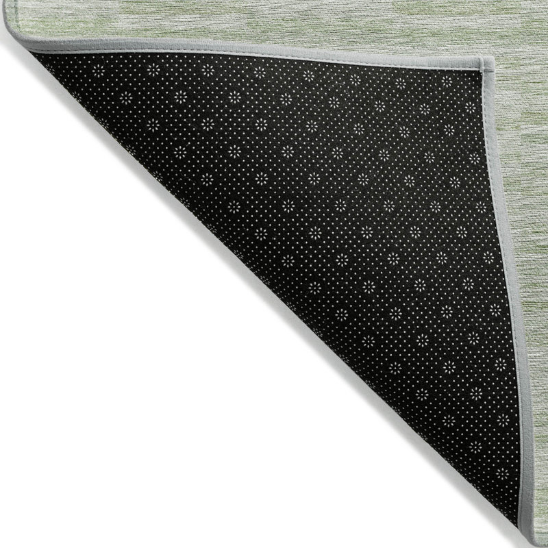 Tapis intérieur lavable rayé vert sauge et vert 10 pi x 14 pi