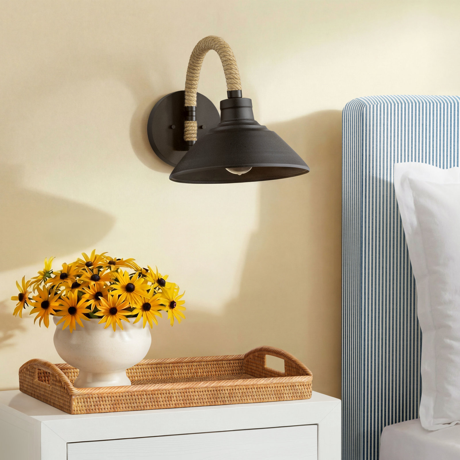 Reesie Single Light Steel Dimmable Spotlight, Natural Black