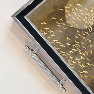Élégant plateau en verre de 19,7 po x 11,4 po x 1,4 po | Fabrication 100% verre durable | Facile à nettoyer avec un chiffon humide | Idéal pour le service, la présentation décorative et l'organisation | Ajout élégant à la décoration intérieure