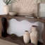 Table de véranda rétro en bois massif de style français