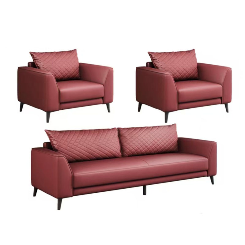 Simple modern office hotel sofa combination, Red