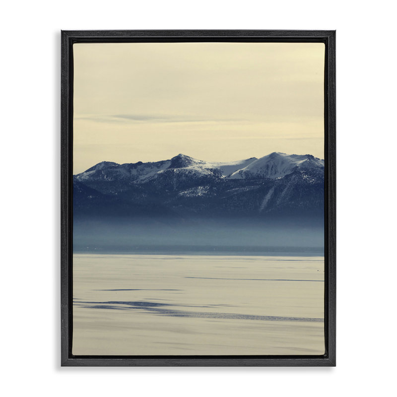 Cadre flottant North Shore Landscape, design par Gemma Bardot, Cadre flottant noir de jais, H 21 po x l 17 po