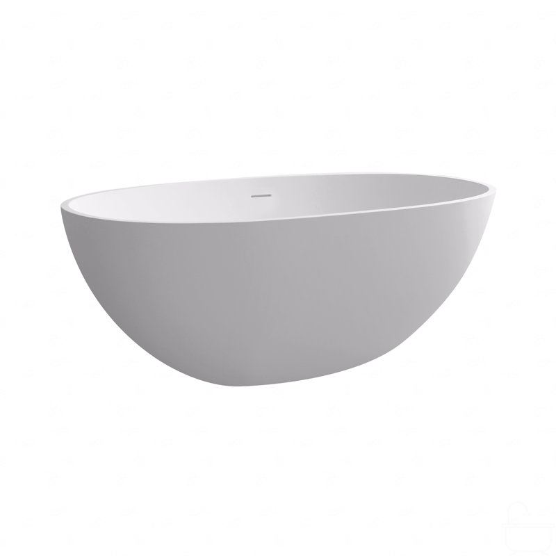 55" Solid Surface Soaking Bathtub