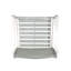 Ensemble de 2 tabourets d'extérieur avec cadre en aluminium antirouille 29,50 po d'extérieur, argent