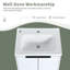 Meuble-lavabo mural 24 po avec lavabo en céramique et armoire latérale 12 po, portes à fermeture en douceur