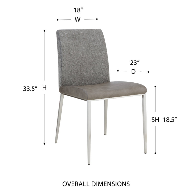 Chaise d'appoint rembourrée Shambrae, Gris clair
