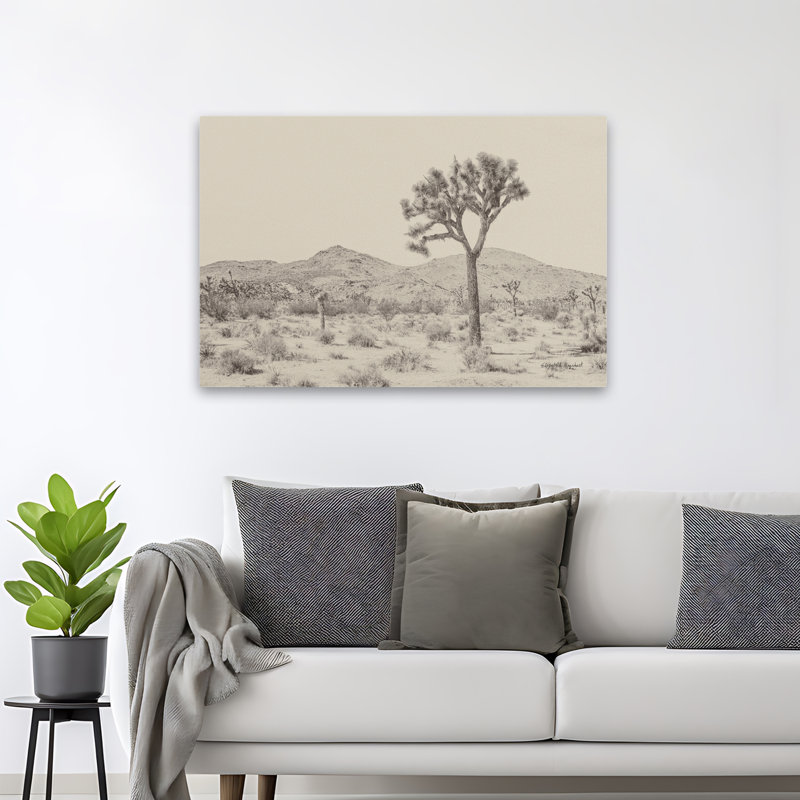 Arbre Joshua contemporain et rétro I Neutral, H 48 po x l 32 po