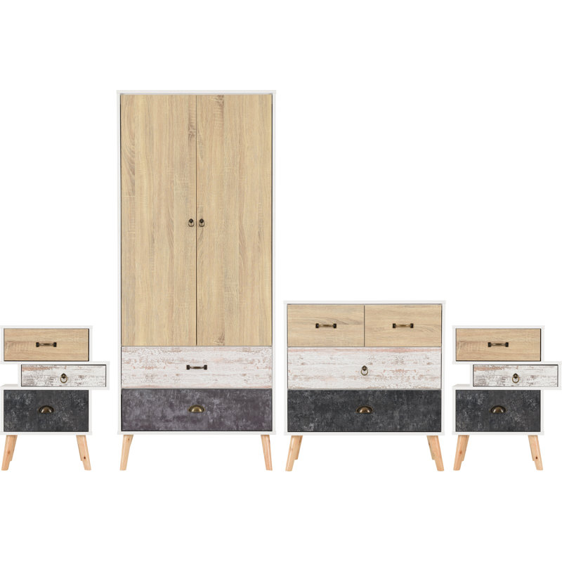 Balham 4 Piece Bedroom Set, Beige
