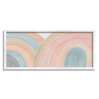 «Subtle Rainbow Arches Layered Blue Brown Red» par Emily Navas - Peinture