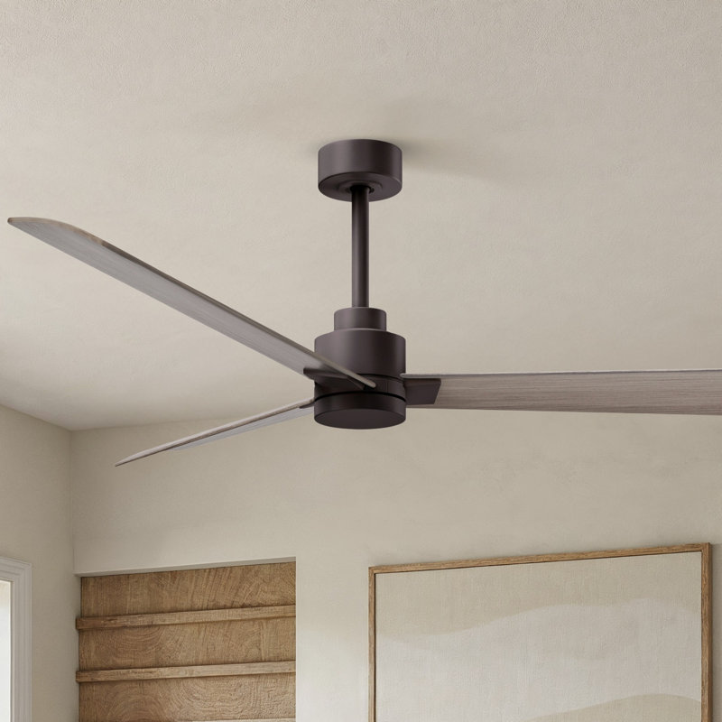 Ventilateur de plafond Alessandra, Gris cendré, Bronze texturé