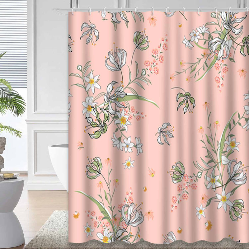 Magnifique rideau de douche avec 12 crochets, 72" L x 84" W