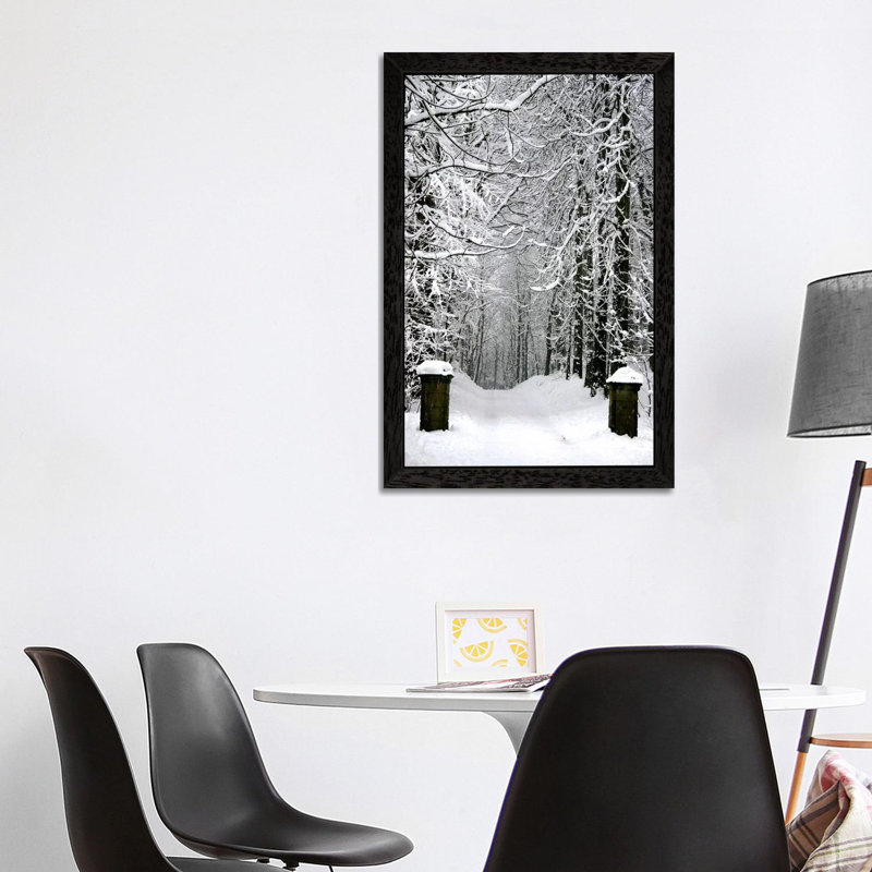 Winter Time - Print on Canvas, 101.6 cm H x 66.04 cm W, Black Floater Framed