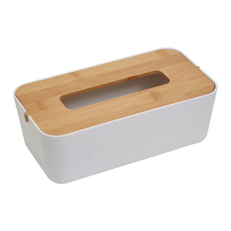 Leist Tissue Box Cover, White