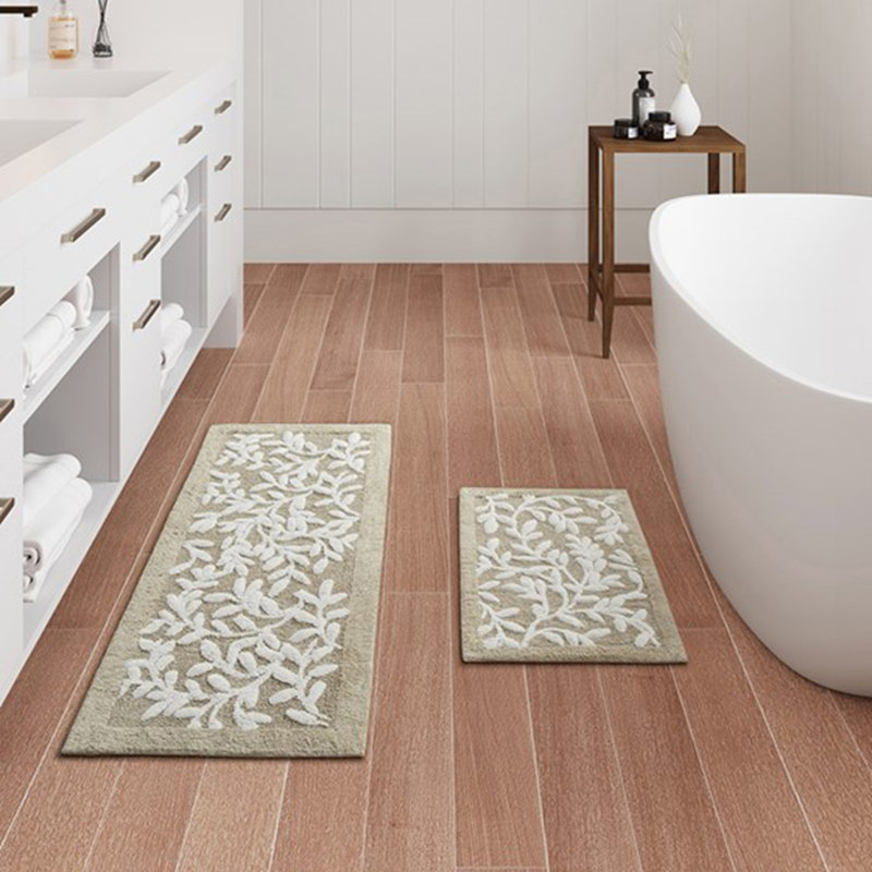 Tapis de bain en coton touffeté (un seul tapis)