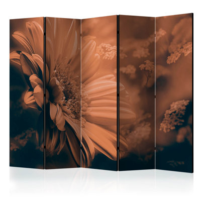 Livy 225cm W x 172cm H 5 - Panel Solid Wood Folding Room Divider