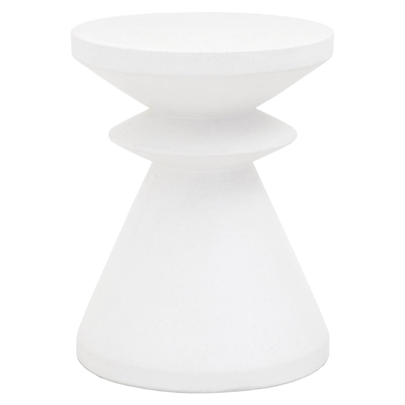 Meyerson Concrete Top End Table, Ivory Concrete