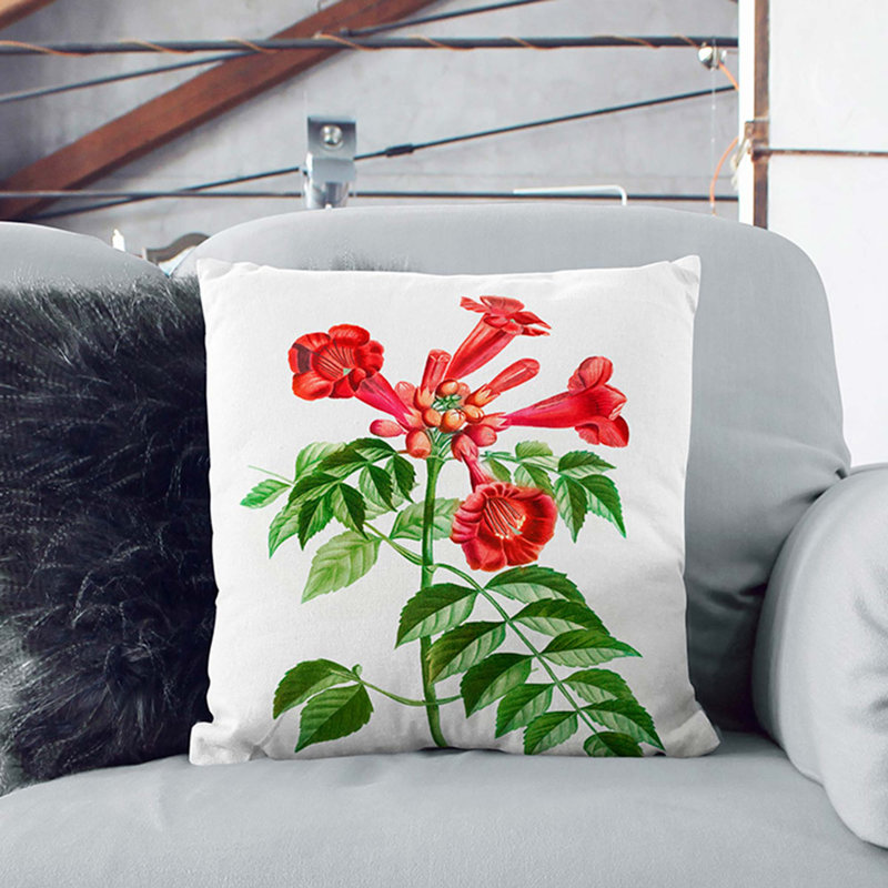 Square Throw Cushion, 40cm H x 40cm W x 15cm D, White