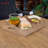 Hand-Carved Mango Wood Serving Tray with Handles