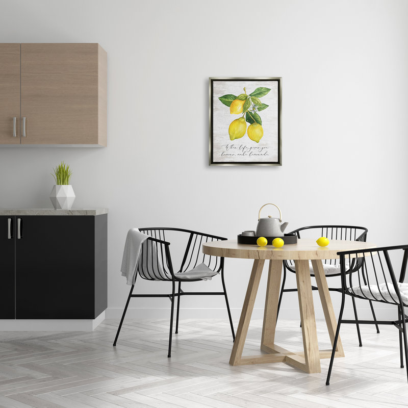 «August & Life», citations et lignes, Cadre flottant gris lustré, L 17 po x H 21 po