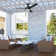 54" Port Isle 3 Blade Indoor Outdoor Ceiling Fan with Remote and Light Kit Included