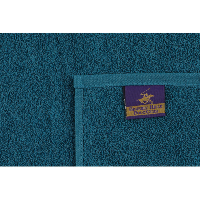 Ensemble de serviettes 4 pièces 100% coton, Bleu foncé / Bleu clair / Blanc