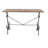 Addeson Black Metal Anchor Console Table with Brown Wood Top 48" x 15" x 31"