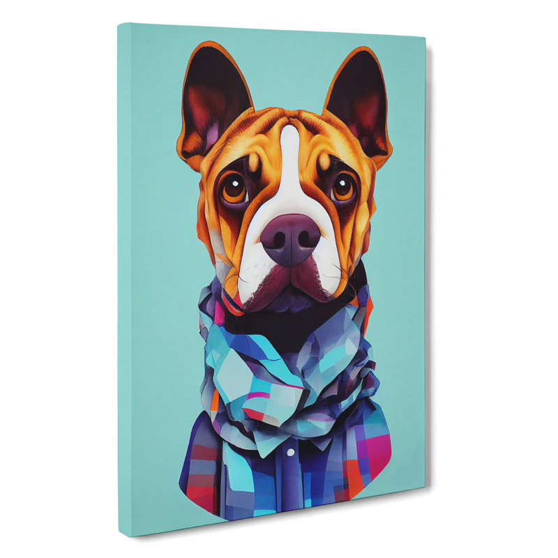 Proud Dog - Wrapped Canvas Print, 50cm H x 35cm W x 3cm D, Wrapped Canvas