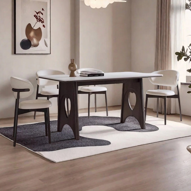 Simple and modern dining table, 29.53 x 62.99"L x 31.5"W