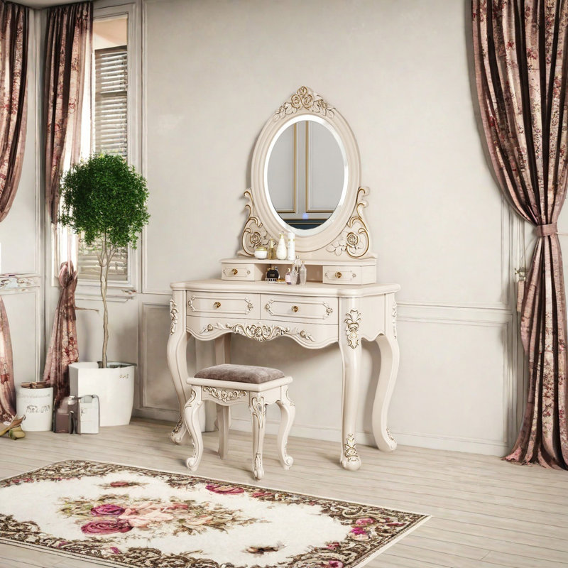 31.5"White Luxurious Vanity Set