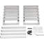 Support à casseroles mural en acier inoxydable H 18 po x l 21 po x P 13 po Express KitchQuip - peut contenir 5 moules à brioche