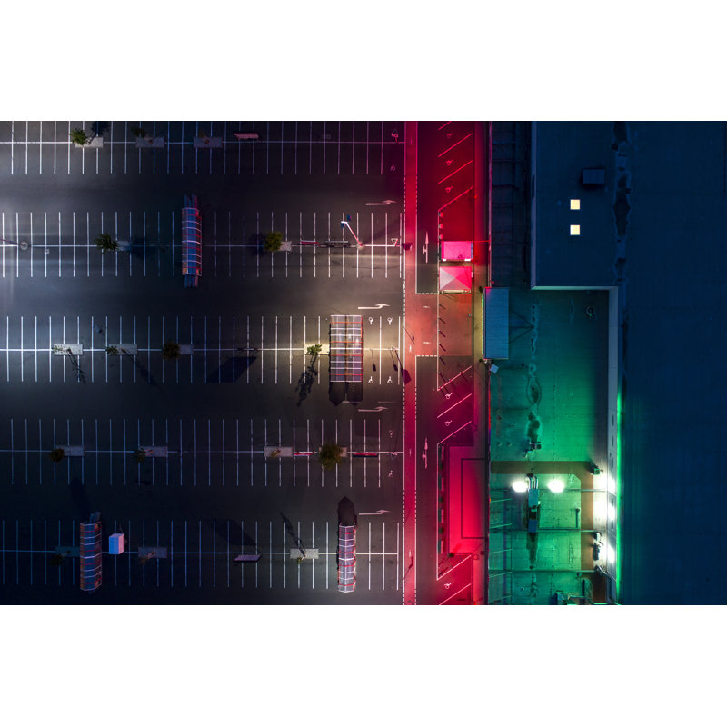 Illuminated Large Parking Area by Ollo - Wrapped Canvas Print, 51cm H x 76cm W