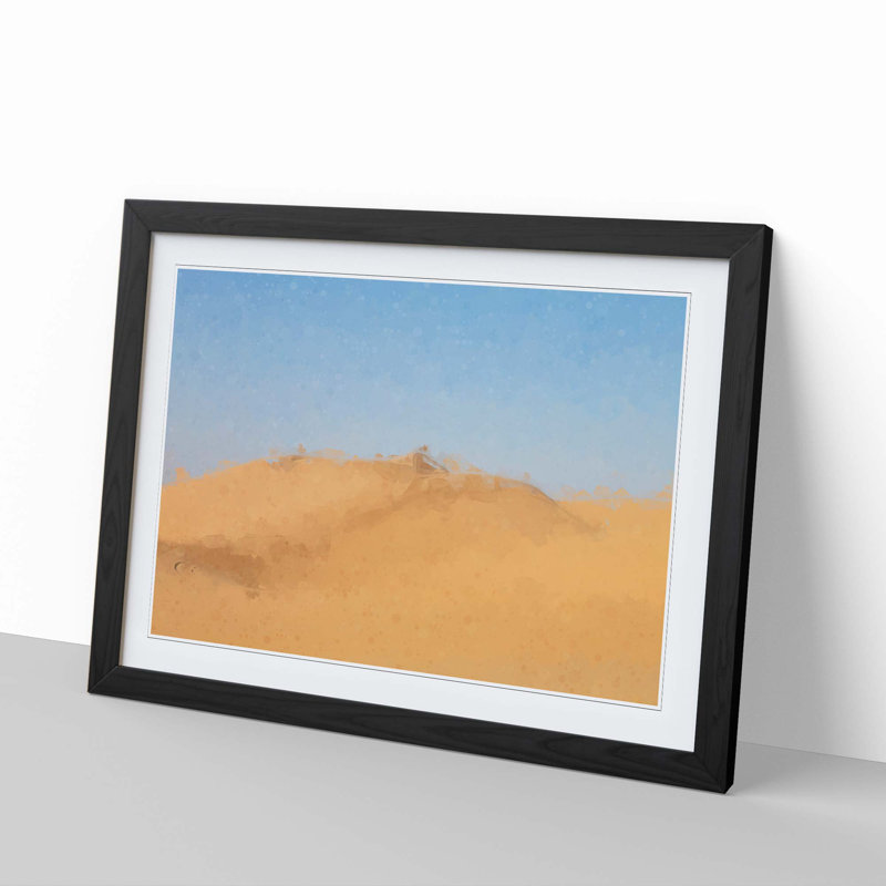 Sand Dunes in Southern California in Abstract - Picture Frame Graphic Art Print, Black, 40cm H x 60cm W x 2cm D