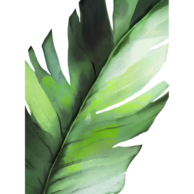 Décalcomanie murale Banana Jungle Leaves, Vert jungle
