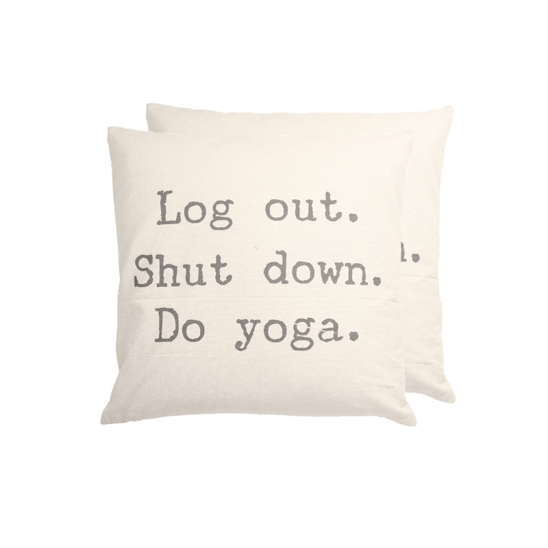 Housse de coussin Yoga - ensemble de 2