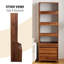Bibliothèque standard H 58,1 "x l 18,7" avec 4 tablettes et 2 tiroirs de rangement pour appartement et petit espace-240936255