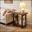 Wood Side Table with open shelf