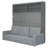 Queen Size Murphy Bed Wall Bed with Sofa,Gray-644419382