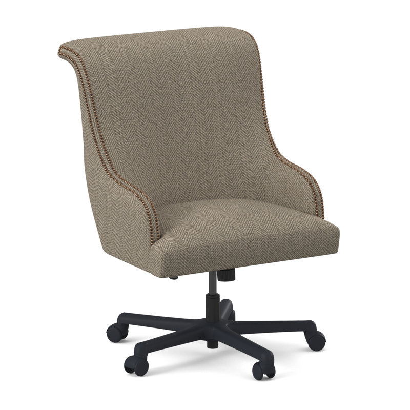 Madison Executive Chair, Antique Brass Small, Filigree Ivory