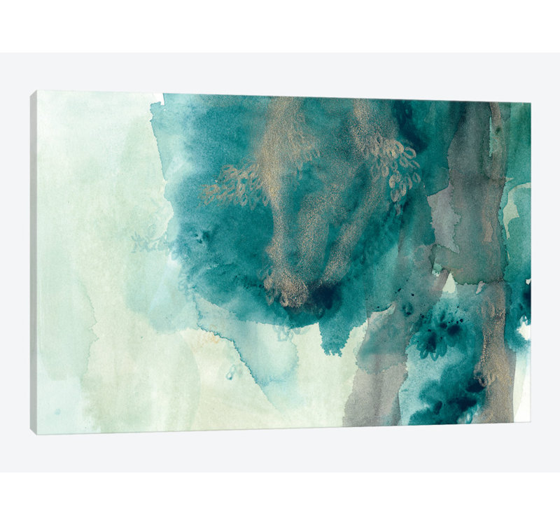 «Hydro I», reproduction de peinture acrylique sur toile tendue, H 40 po x l 60 po x P 1,5 po, Toile tendue, Pas de tapis