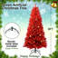 Arbre de Noël artistique rouge vif - point focal accrocheur pour la décoration des Fêtes-1997021701