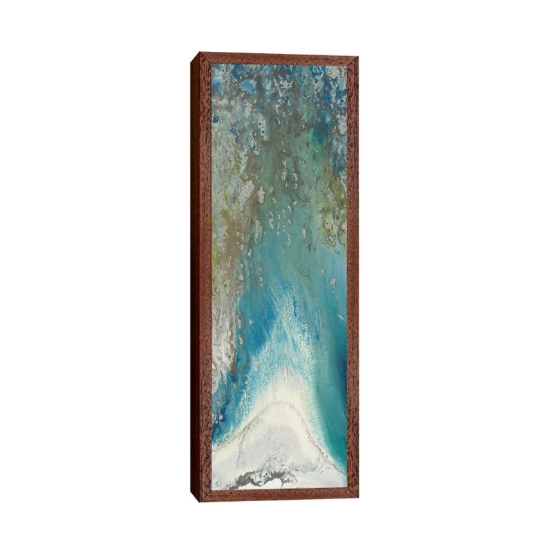 Heliotrope I by Blakely Bering - Panoramic Painting on Canvas, 121.92 cm H x 40.64 cm W, Brown Framed