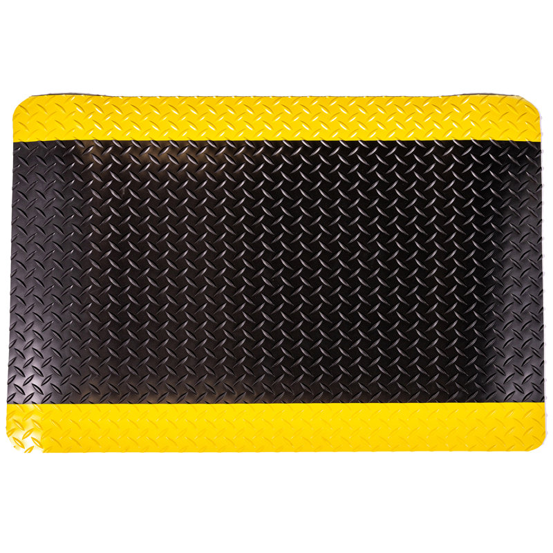 Tapis anti-fatigue diamond Verrill, Noir, Rectangle l 3 pi x L 5 pi