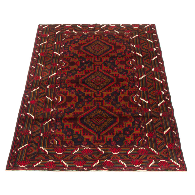 Tapis rouge en laine New Age One-of-a-Kind Rectangle 3 pi 11 po x 6 pi 4 po