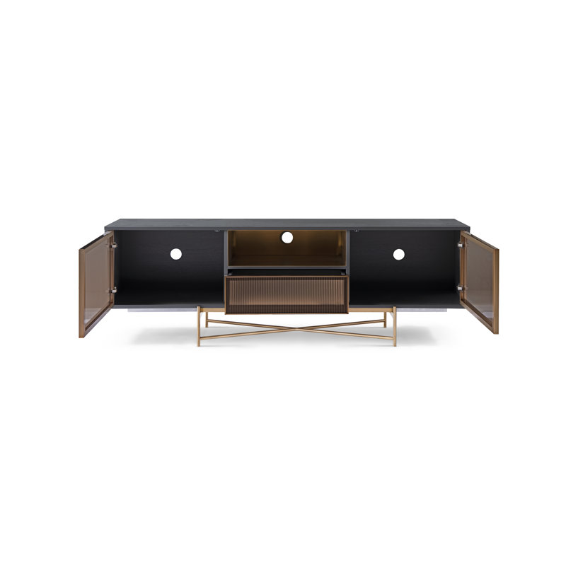 Allex TV Stand for TVs up to 78", Grey/Brown