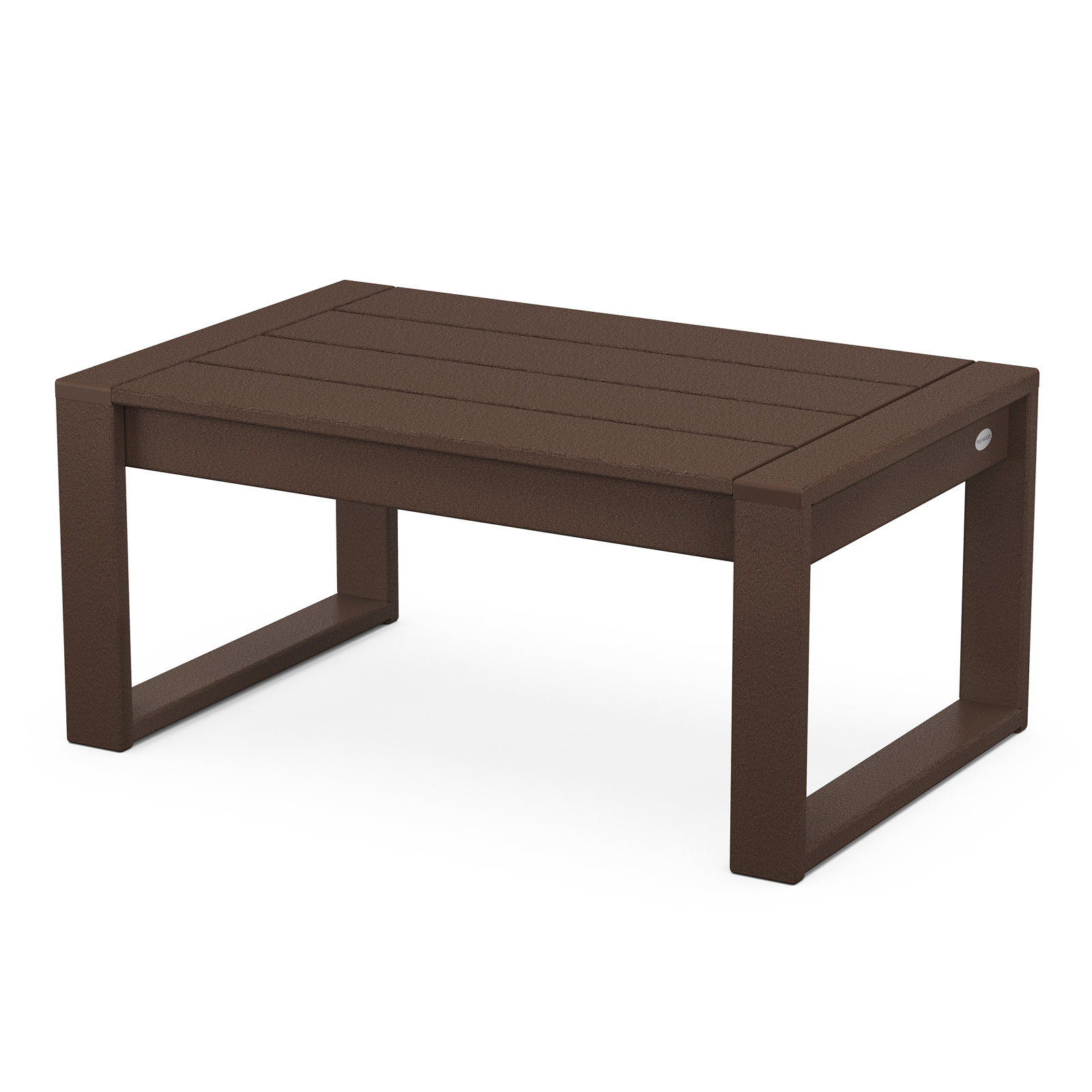POLYWOOD® Edge 35" Patio Table, Dark Brown
