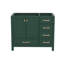 Meuble-lavabo 42 po, meuble-lavabo avec cadre en bois massif, comptoir de meuble-lavabo autoportant avec lavabo vert