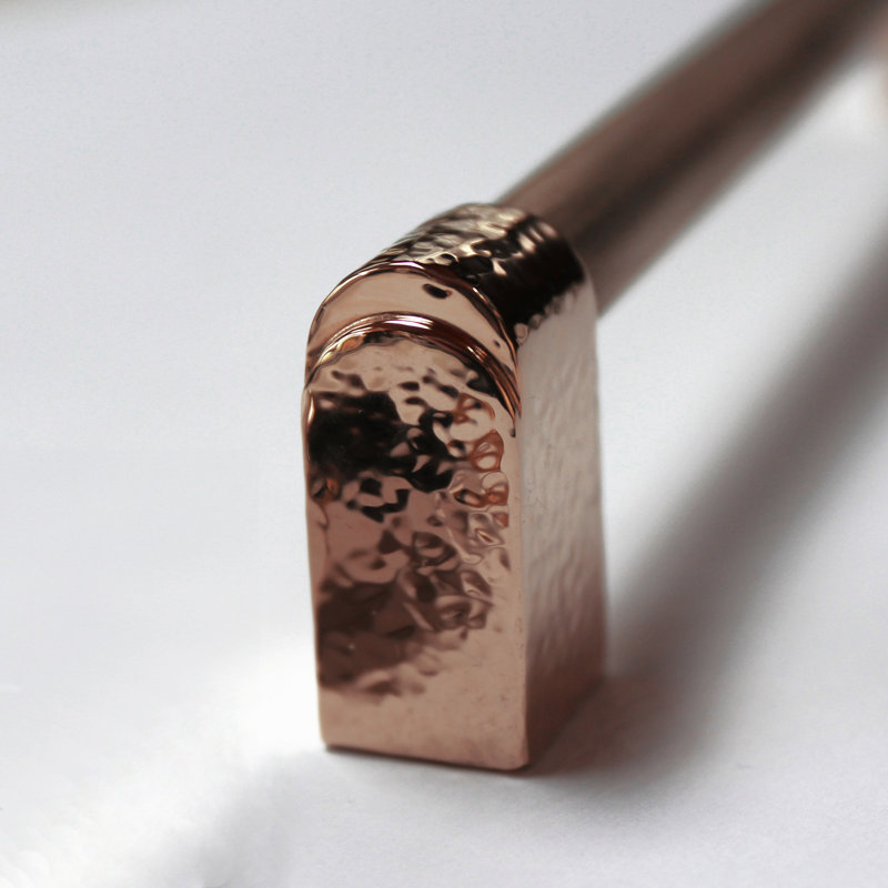 Lunar Eclipse Bar / Handle Pull, 5 5/8", Hand Hammered Copper