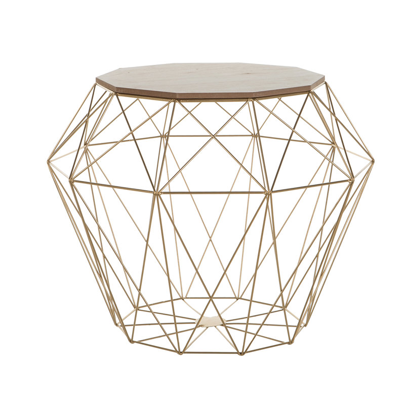 Coito Frame End Table, Gold